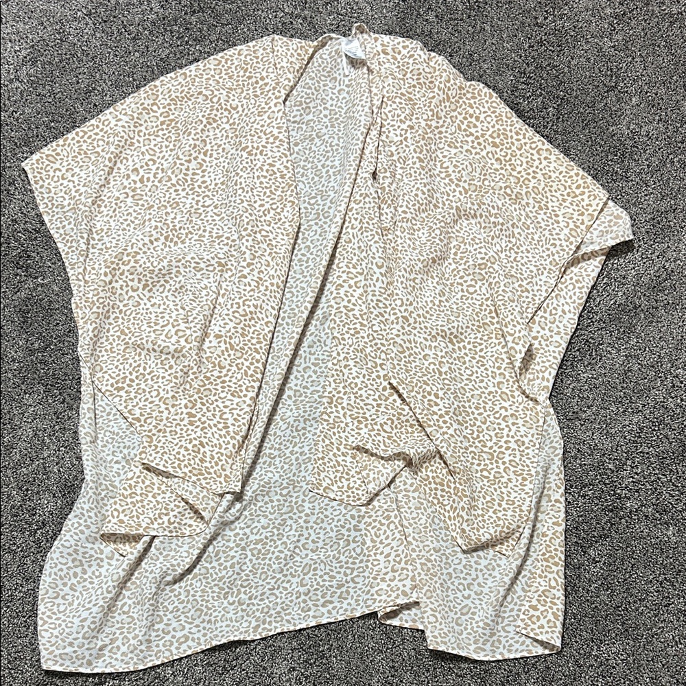 Leopard Print Kimono or Swim Cover up